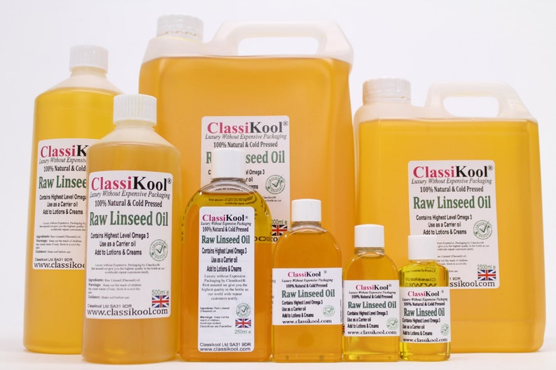 Classikool Raw Linseed Flaxseed Oil Food Grade & Cold Etsy
