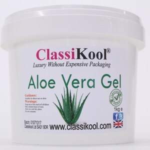 Classikoool Aloe Vera Gel for Skin Care, Eczema, Dry Scalp etc. (Free UK Mainland Postage)