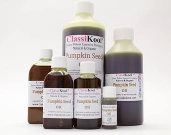 Classikool Organic Pumpkin Seed Oil for Beauty Skin Care, Massage & Aromatherapy (Free UK Mainland Shipping)