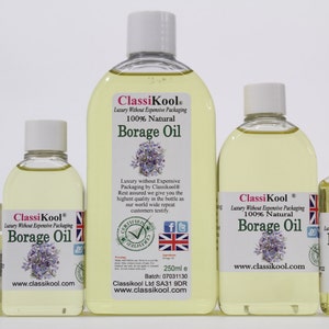 Classikool Pure Borage Oil - Cold Pressed Essential Oil for Aromatherapy & Massage  (Free UK Mainland Postage)