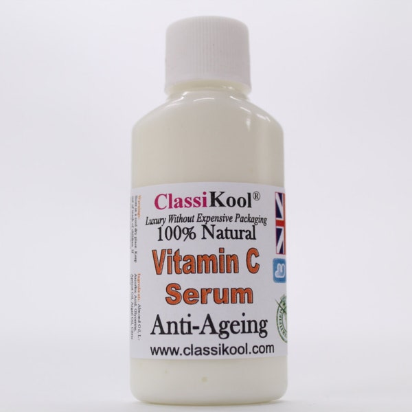 Classikool 25ml 10% Vitamin C Serum: Collagen-Boosting Face-Lift with Vitamin E & Argan Oil (Free UK Mainland Postage)