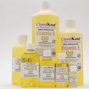 Classikool Natural Vitamin E Oil: Healing Carrier for Massage & Aromatherapy Free UK Mainland Shipping image 1