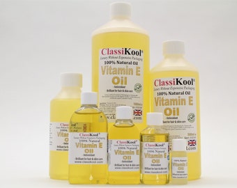 Classikool Natural Vitamin E Oil: Healing Carrier for Massage & Aromatherapy  (Free UK Mainland Shipping)