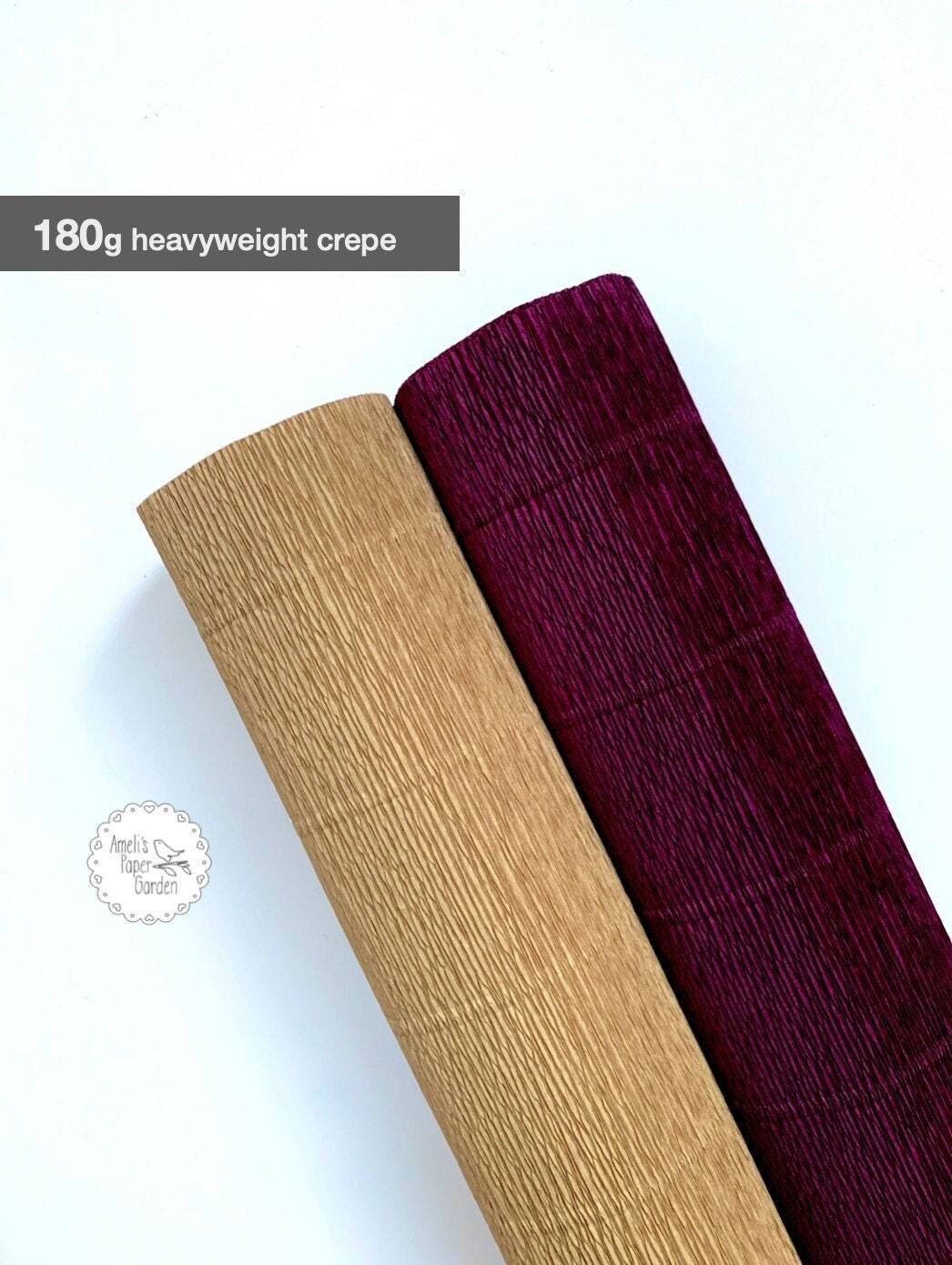 603 Cream Premium Italian Crepe Paper Roll Heavy-Weight 180 gram 