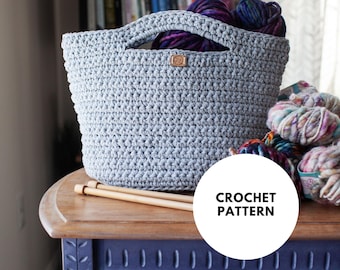 Crochet Pattern // The Drift Basket Tote // Instant Download // Beginner Friendly Crochet Pattern