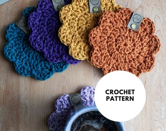 Boho Flower Coaster Pattern // Beginner Friendly Crochet Pattern // Instant Download