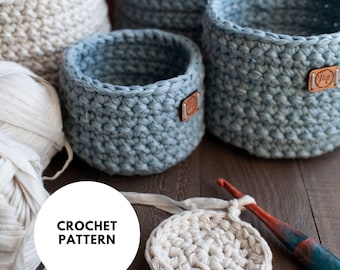 Crochet Pattern // Nesting Baskets // Instant Download