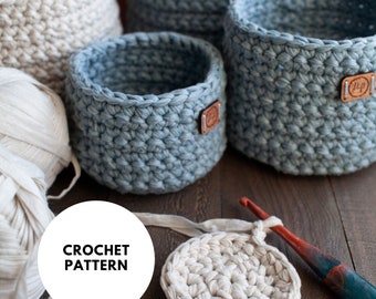 Crochet Pattern // Nesting Baskets // Instant Download