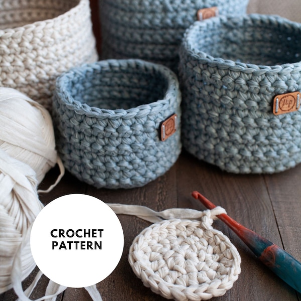 Crochet Pattern // Nesting Baskets // Instant Download