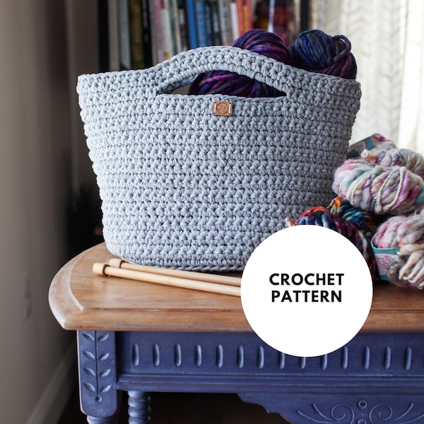 Crochet Pattern // The Drift Basket Tote // Instant Download // Beginner Friendly Crochet Pattern