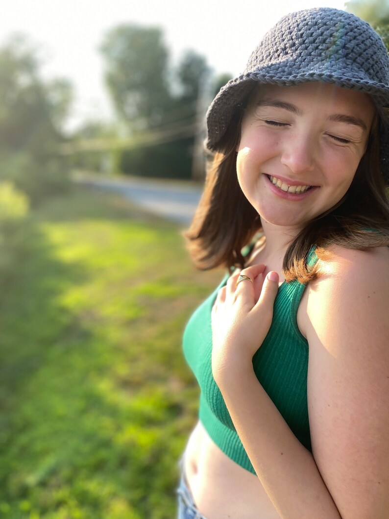 Bucket Hat // Crocheted Bucket Hat // Cotton Summer Hat image 4