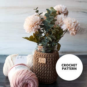 Mason Jar Cover Crochet Pattern // Beginner Friendly Crochet Pattern // Instant Download