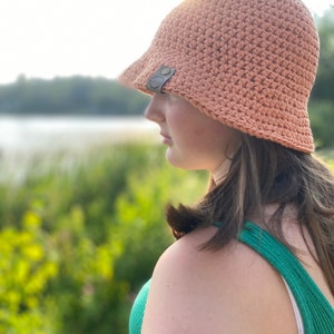 Bucket Hat // Crocheted Bucket Hat // Cotton Summer Hat image 9