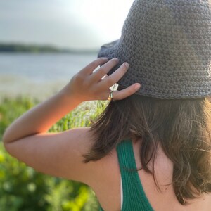 Bucket Hat // Crocheted Bucket Hat // Cotton Summer Hat image 7