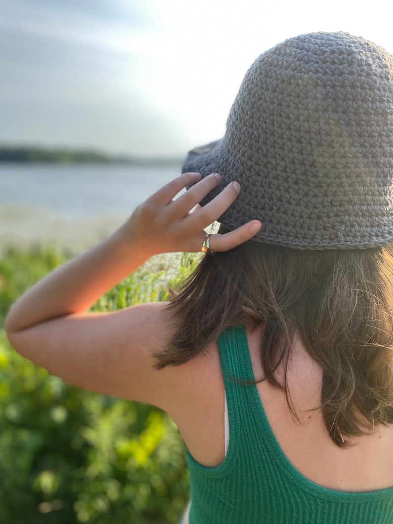 Bucket Hat // Crocheted Bucket Hat // Cotton Summer Hat image 7