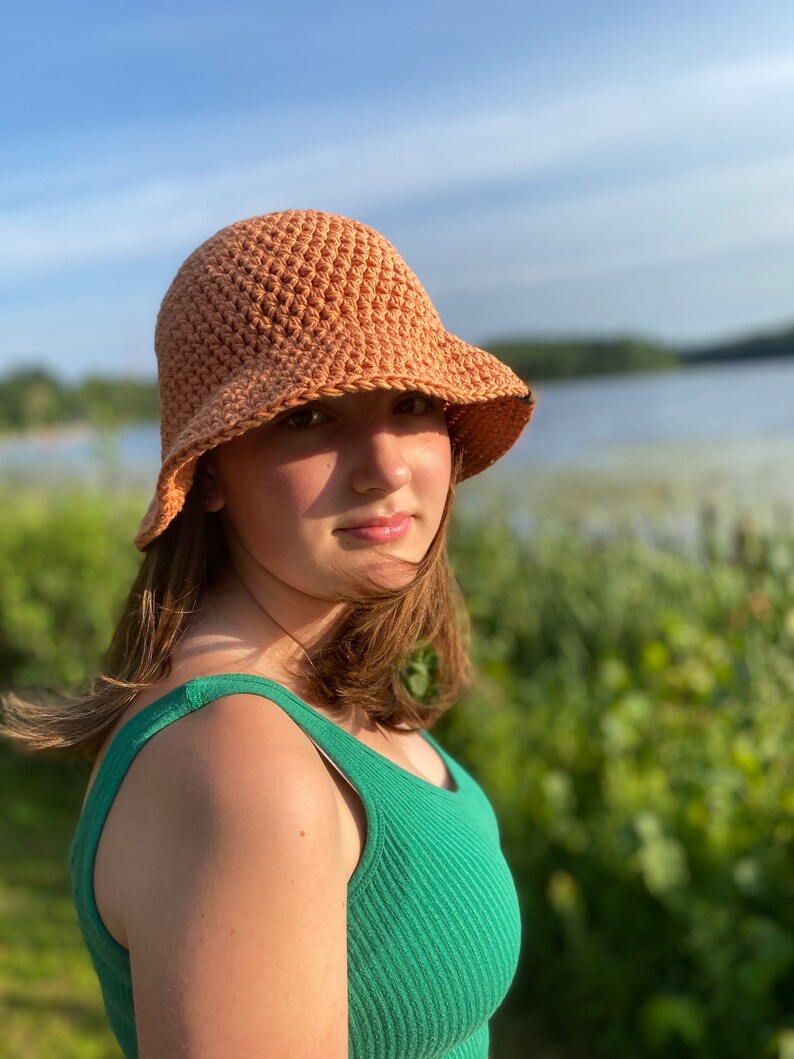 Bucket Hat // Crocheted Bucket Hat // Cotton Summer Hat image 8