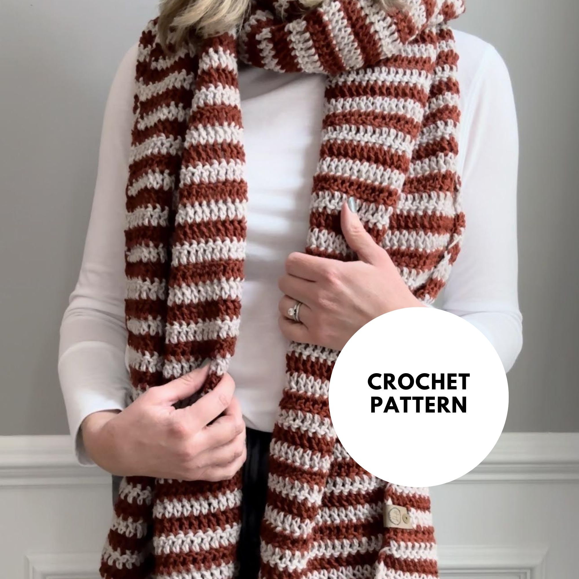 Crochet skinny scarf Italia