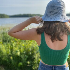 Bucket Hat // Crocheted Bucket Hat // Cotton Summer Hat image 3