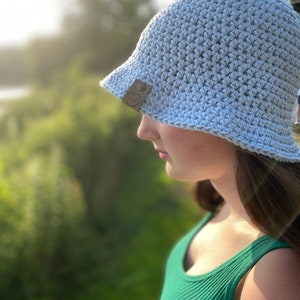 Bucket Hat // Crocheted Bucket Hat // Cotton Summer Hat image 6