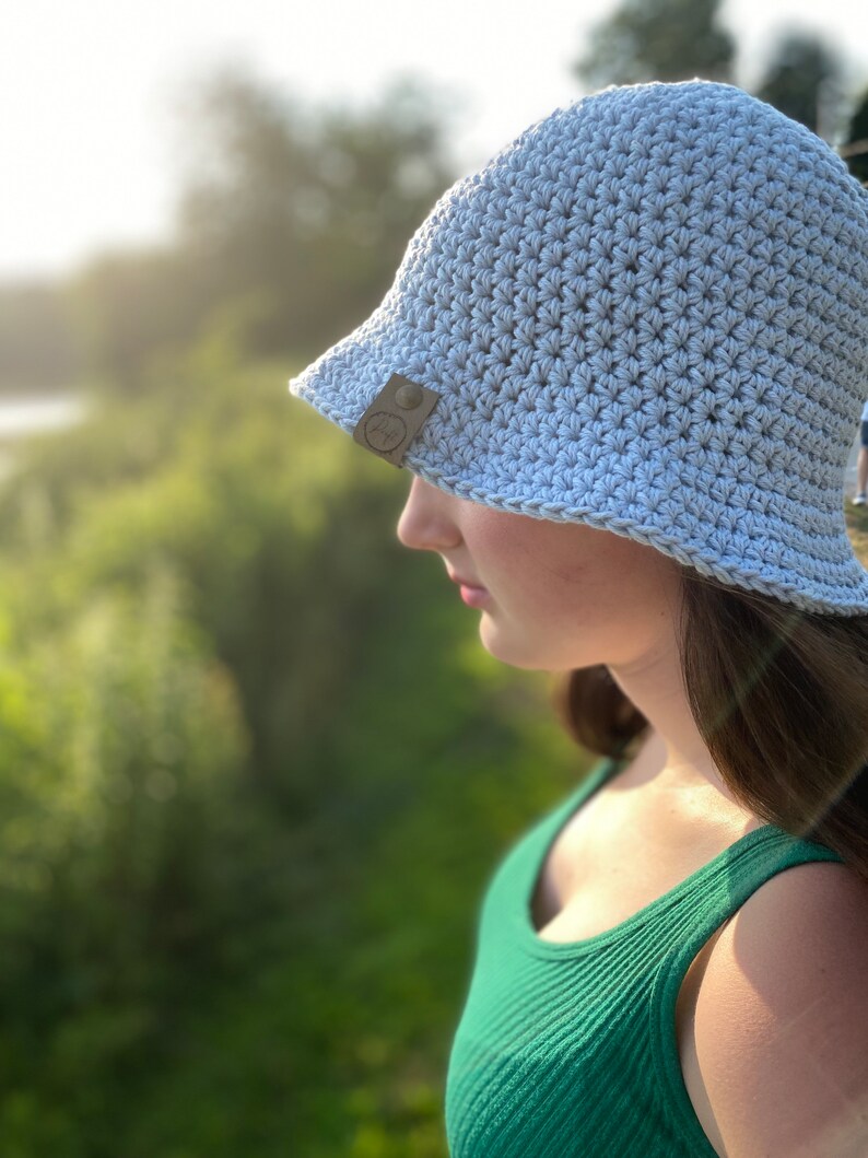 Bucket Hat // Crocheted Bucket Hat // Cotton Summer Hat image 6