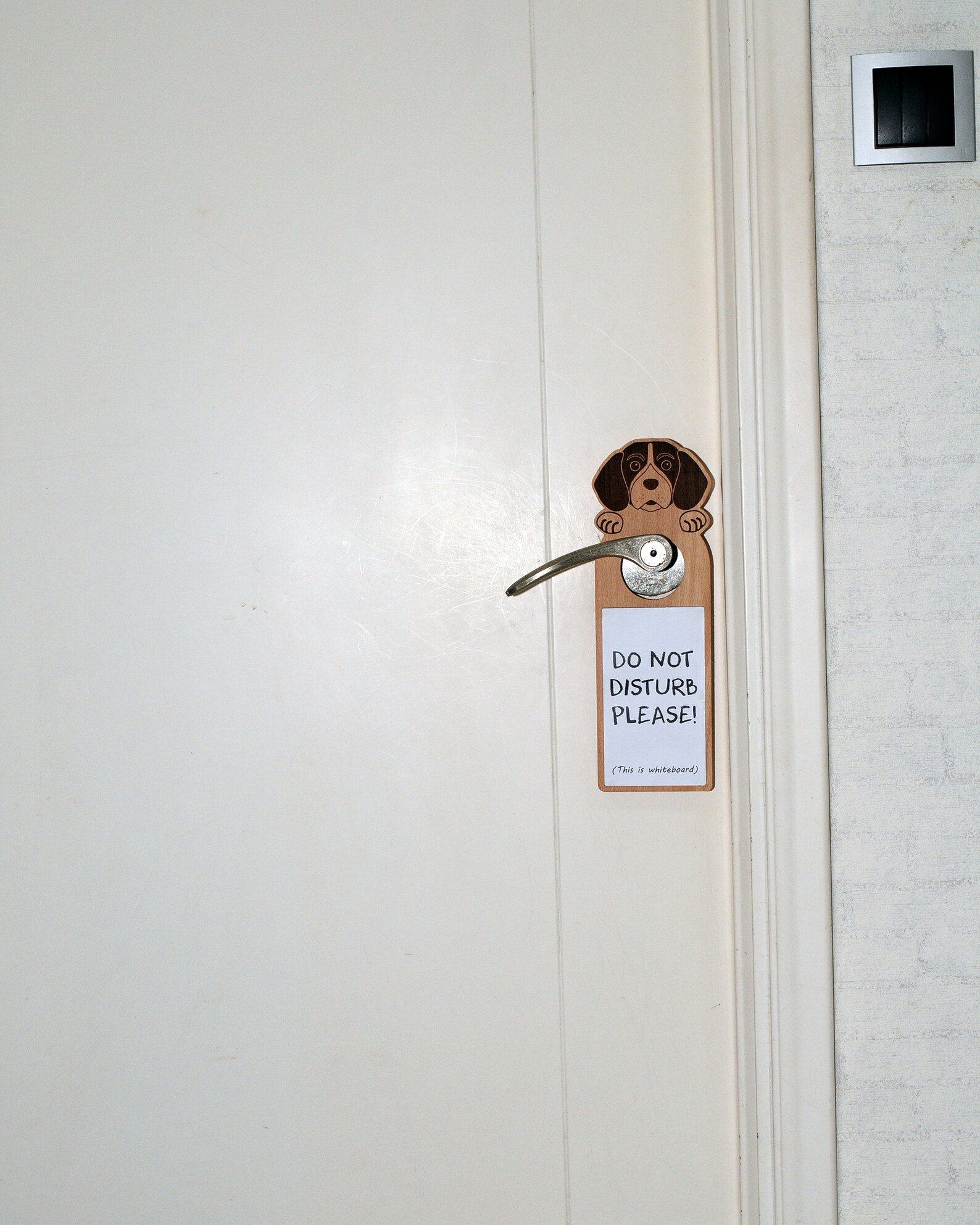 Beagle Wood Door Hanger DryErase Whiteboard Door Tag Etsy