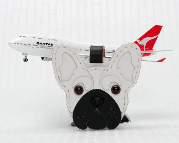 french bulldog luggage tag