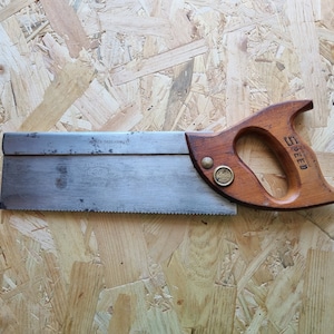 Vintage 10&quot; Slack Sellars Speed 55 Tenon Saw / Hand Saw / Back Saw