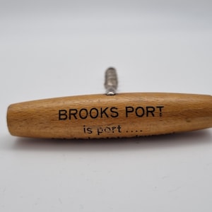 Vintage Corkscrew &#39;Brooks Port&#39; with Wooden Handle Corkscrew