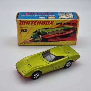 Dodge Charger MK3 - Matchbox Superfast - No.52 - 1970 - Green - NMIB