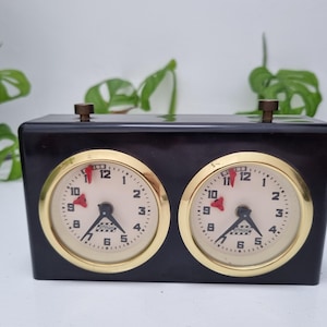 Vintage Chess Clock by APF v Rolland Model 4042 / 1970s / Fully Working