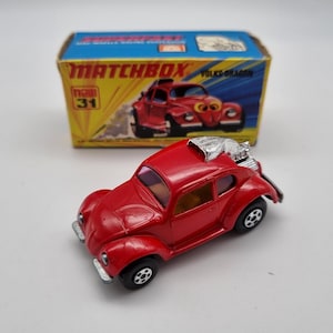 Volks Dragon - Matchbox Superfast - No.31 - 1971 - Red - NMIB - Volkswagen Beetle