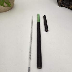 Vintage 28 cm termometer i kartongrör