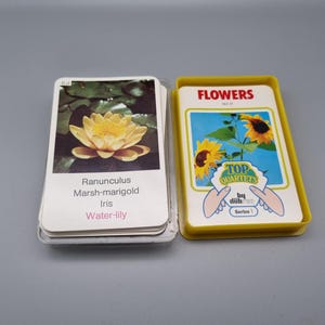 Juego de cuartetos Top Trumps vintage - Flores