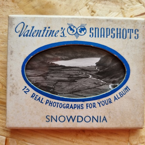 Vintage Photos Snowdonia North Wales - 12 Valentines Snapshots /  Black and White Photographs / Photo Booklet / Photo Snaps / Snapshots