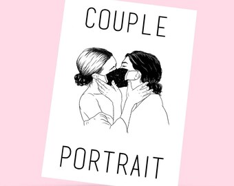 Retrato de pareja personalizado