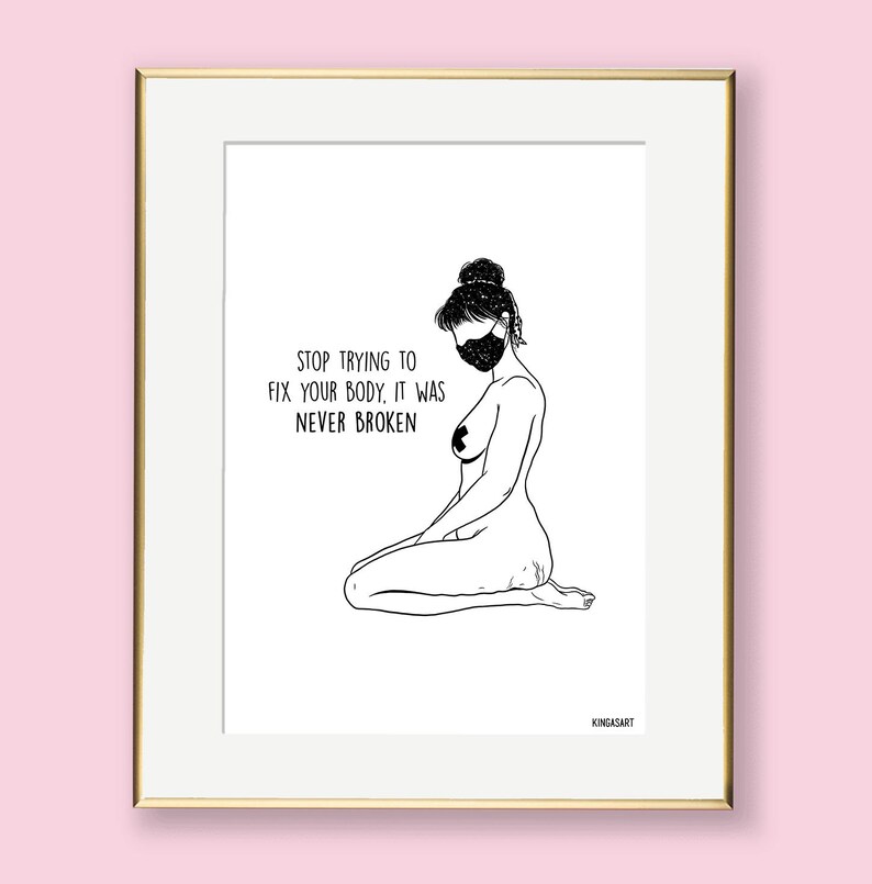 Never Broken Limited Edition Art Print Recycled Paper Body Positive image 1