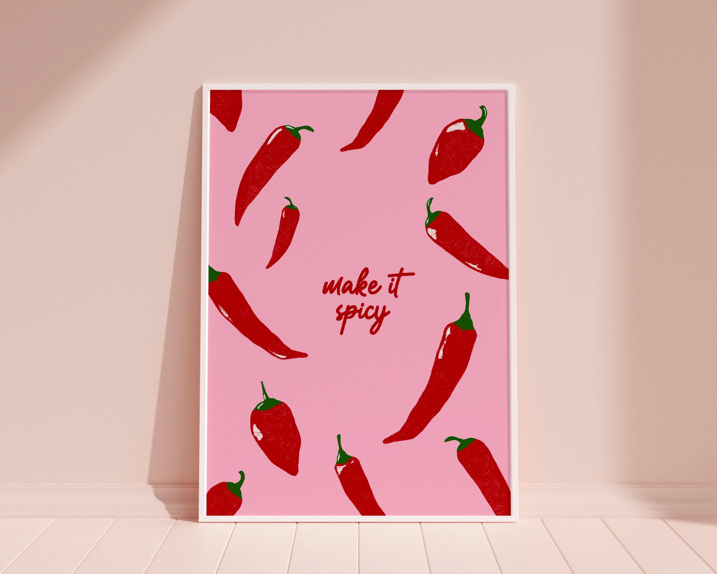Spicy Food Art Print – Chili Pepper Illustration - Etsy