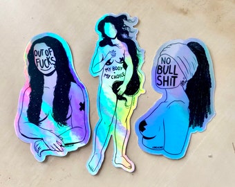 Holographic Stickers - High Quality - Beautiful Colours - Art Inspired