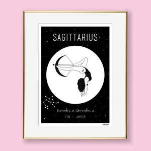 Zodiac Prints Limited Edition Art Print Recycled Paper Celestial Horoscope Spiritual image 4
