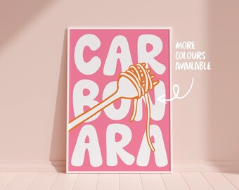 Carbonara Art Print – Italian Pasta Foodie Decor