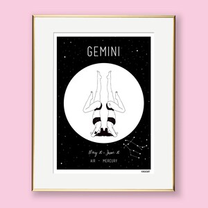 Zodiac Prints Limited Edition Art Print Recycled Paper Celestial Horoscope Spiritual image 8