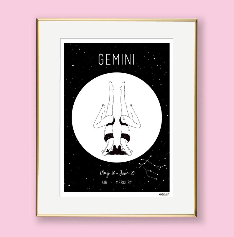 Zodiac Prints Limited Edition Art Print Gerecycled Papier Hemels Horoscoop Spiritueel afbeelding 8