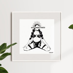 Big Queen Energy Print Édition limitée Art Print Papier recyclé Girl Power Empowerment image 3