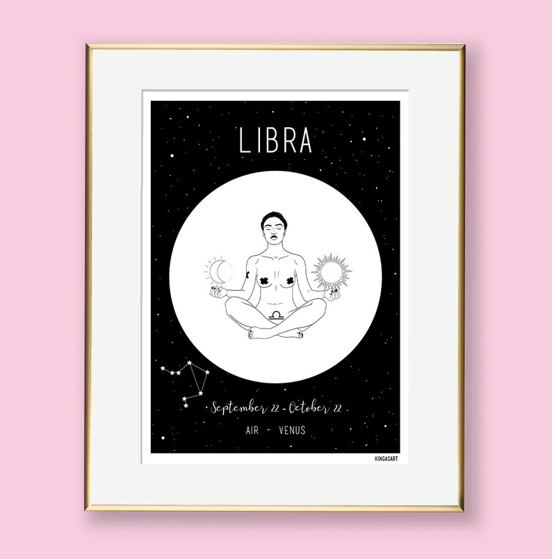 Zodiac Prints Limited Edition Art Print Gerecycled Papier Hemels Horoscoop Spiritueel afbeelding 6