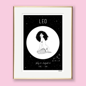 Zodiac Prints Limited Edition Art Print Gerecycled Papier Hemels Horoscoop Spiritueel afbeelding 7