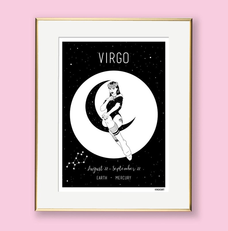 Zodiac Prints Limited Edition Art Print Recycled Paper Celestial Horoscope Spiritual image 1