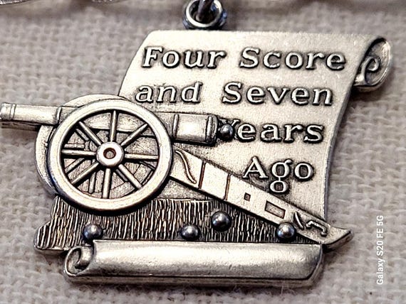 America250 For the Love Of Pennsylvania; Pennsylvania History; Vintage Sterling Silver Charm Bracelet; View 3