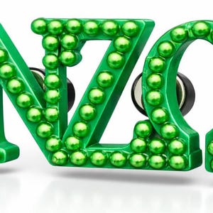 Colored Pearl Chapter Lapel Pin | Greek | Sorority I Pink | Gold | Blue | Red | Green | Silver |