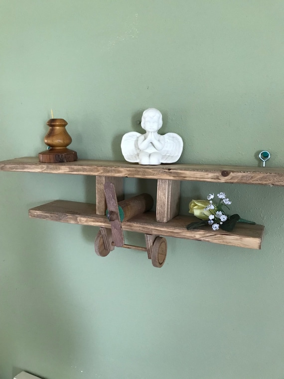 Vintage biplane shelf