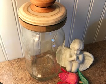 Decorative wood mason jar lids